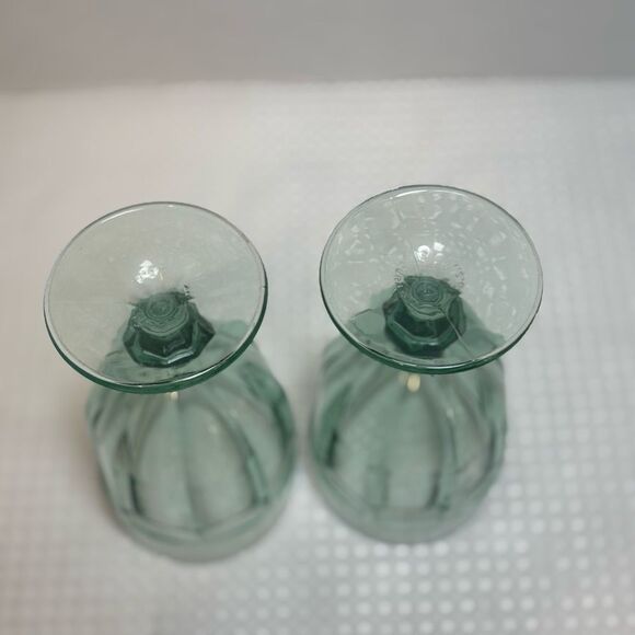 Vintage Libbey Gibraltar DuraTuff Spanish Green Iced Tea Glasses Set of 2 - Picture 5 of 6